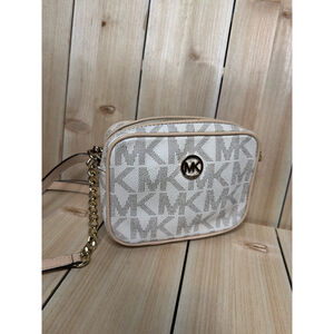 Women's Michael Kors Crossbody Bag Small White Beige